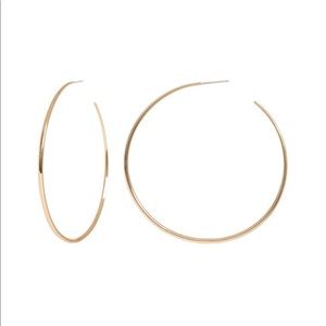 Large gold hoop earrings